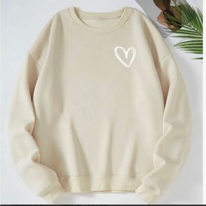 Heart printed sweatshirt